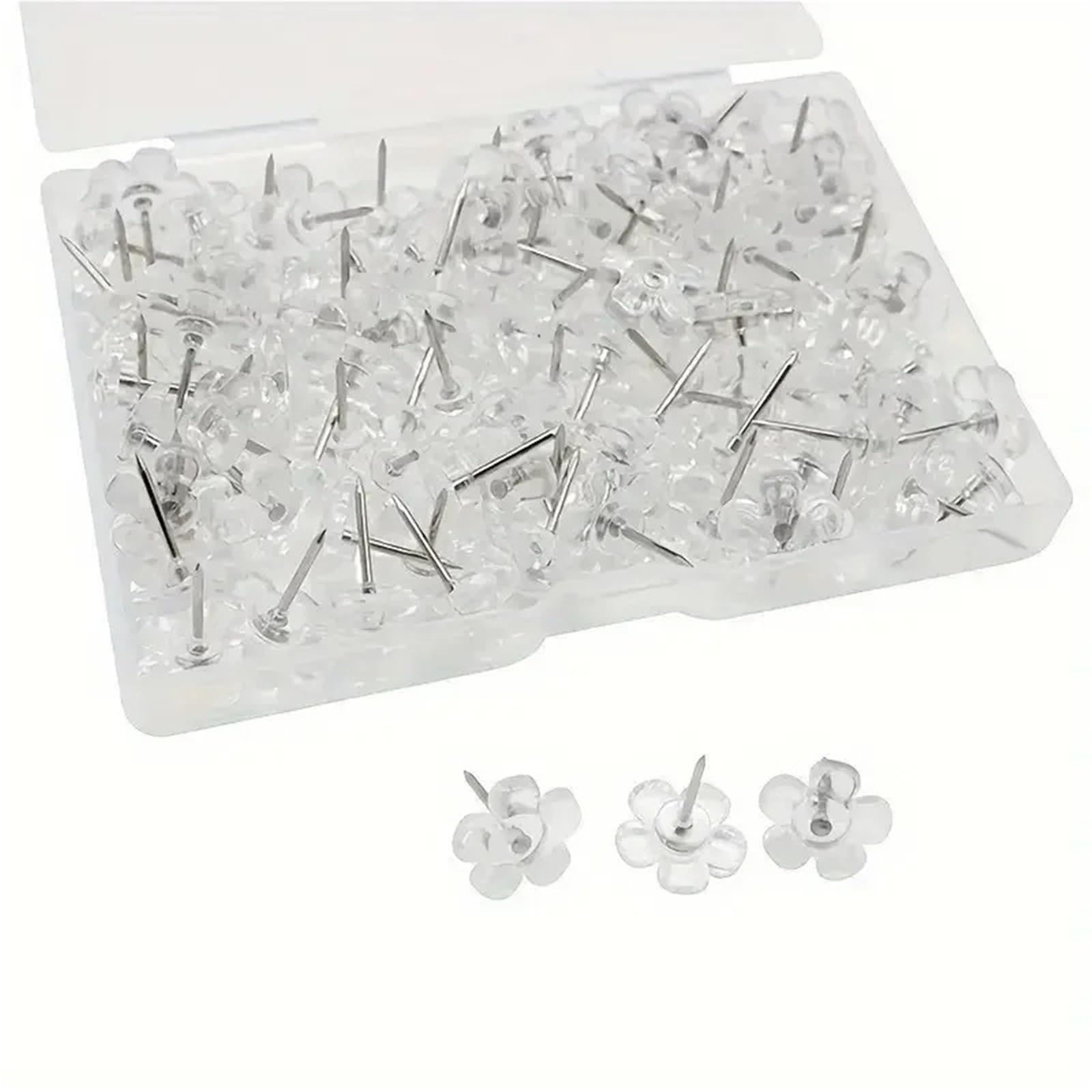 300pcs Flower Push Pins Display Fixing Wall Push Pins for Home, Maps, Office, Corkboard, Calendar Photos