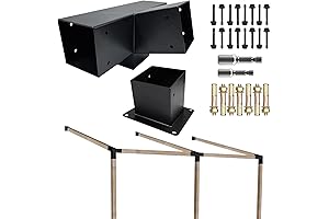 15° Slanted Roof Pergola Brackets Kit for 4x4 Wood Beams