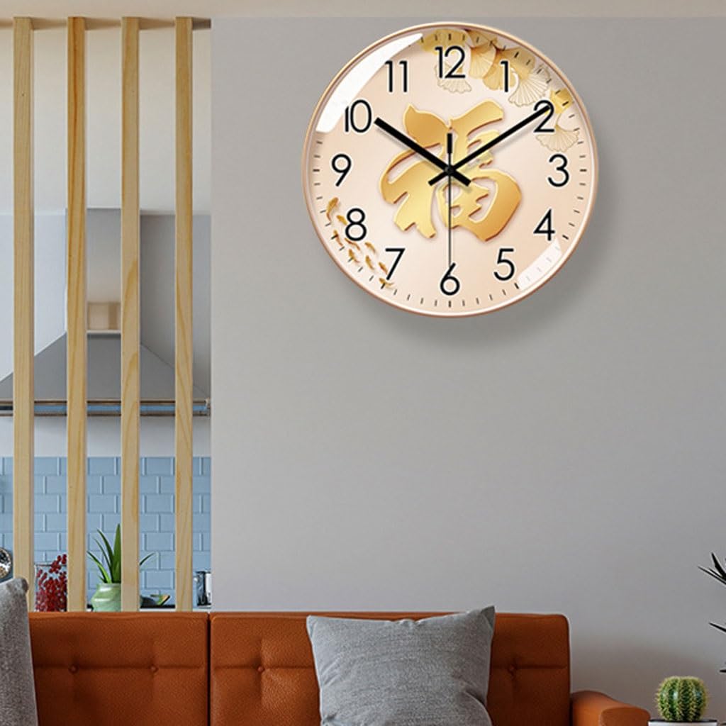 Orologio da parete Home Creativo Benedizione Parola Puntuale Orologio da parete Orologio da soggiorno Orologio da parete Orologio al quarzo silenzioso rotondo Reloj De Pared(B)