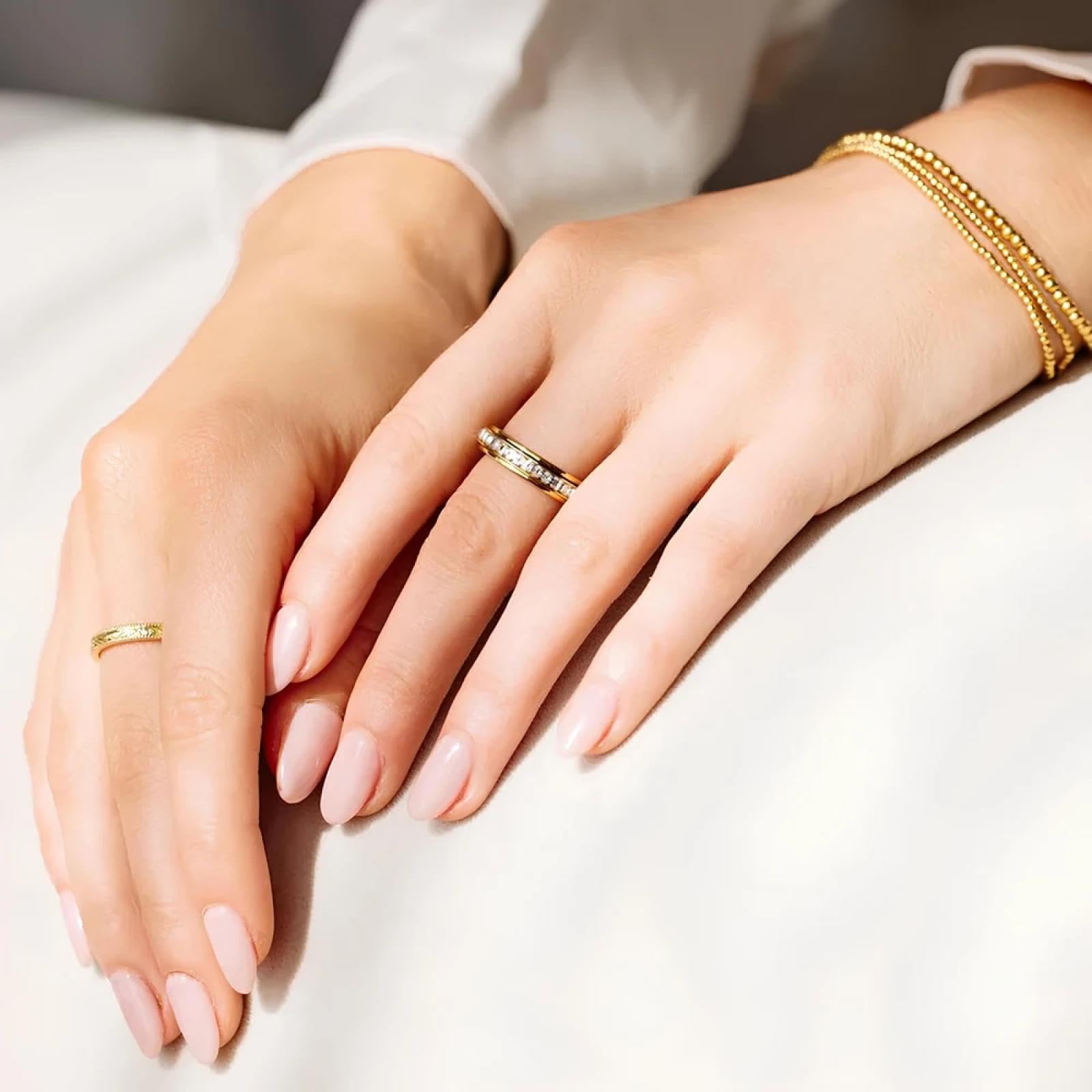 Ring Ringe Damen Bijouterie Herren Top Qualität Drehen Spinner Ringe Mit Zirkonia Einzigartige Gold Farbe Herren Schmuck Besten Freund