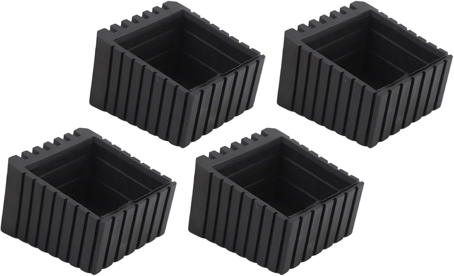 4pcs Furniture Leg Pads, Square Plastic Anti Slip Floor Protectors with Noise Reduction, for Chair Desk Table Fitness Equipment