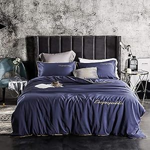 dubbele dekbedovertrek set grijs en paars, beddengoed sets kingsize zijde, beddengoed set volledig satijn zijde dekbedovertrek sets zacht zijdeachtig 4-delig dekbedovertrekset modern minimalisme geel