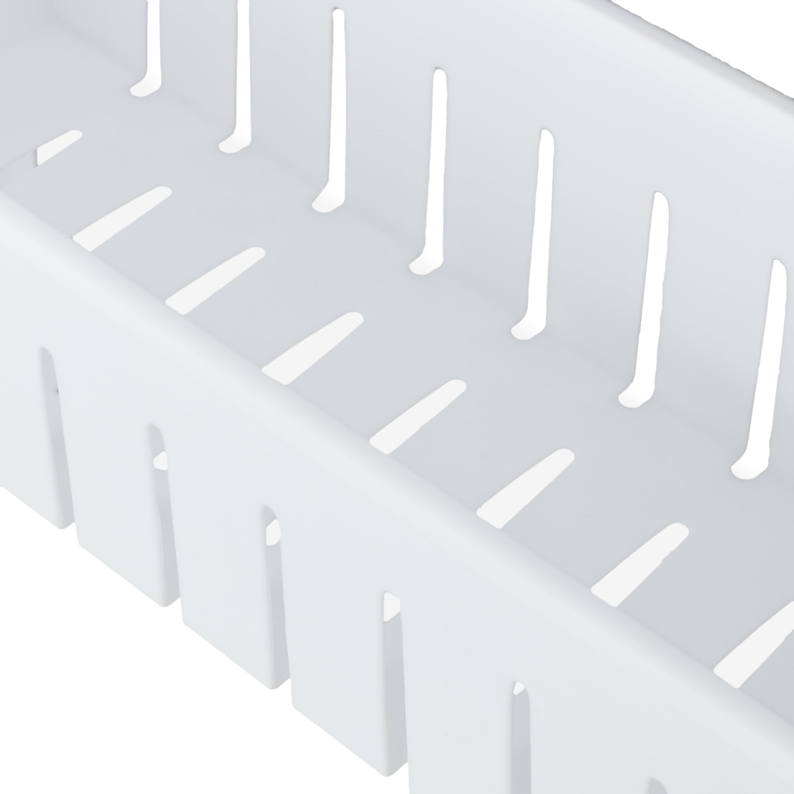 Relaxdays Mobile Salvaspazio, 5 Ripiani, Scaffale Stretto per Bagno & Cucina, Carrello Portaoggetti in Plastica, Bianco
