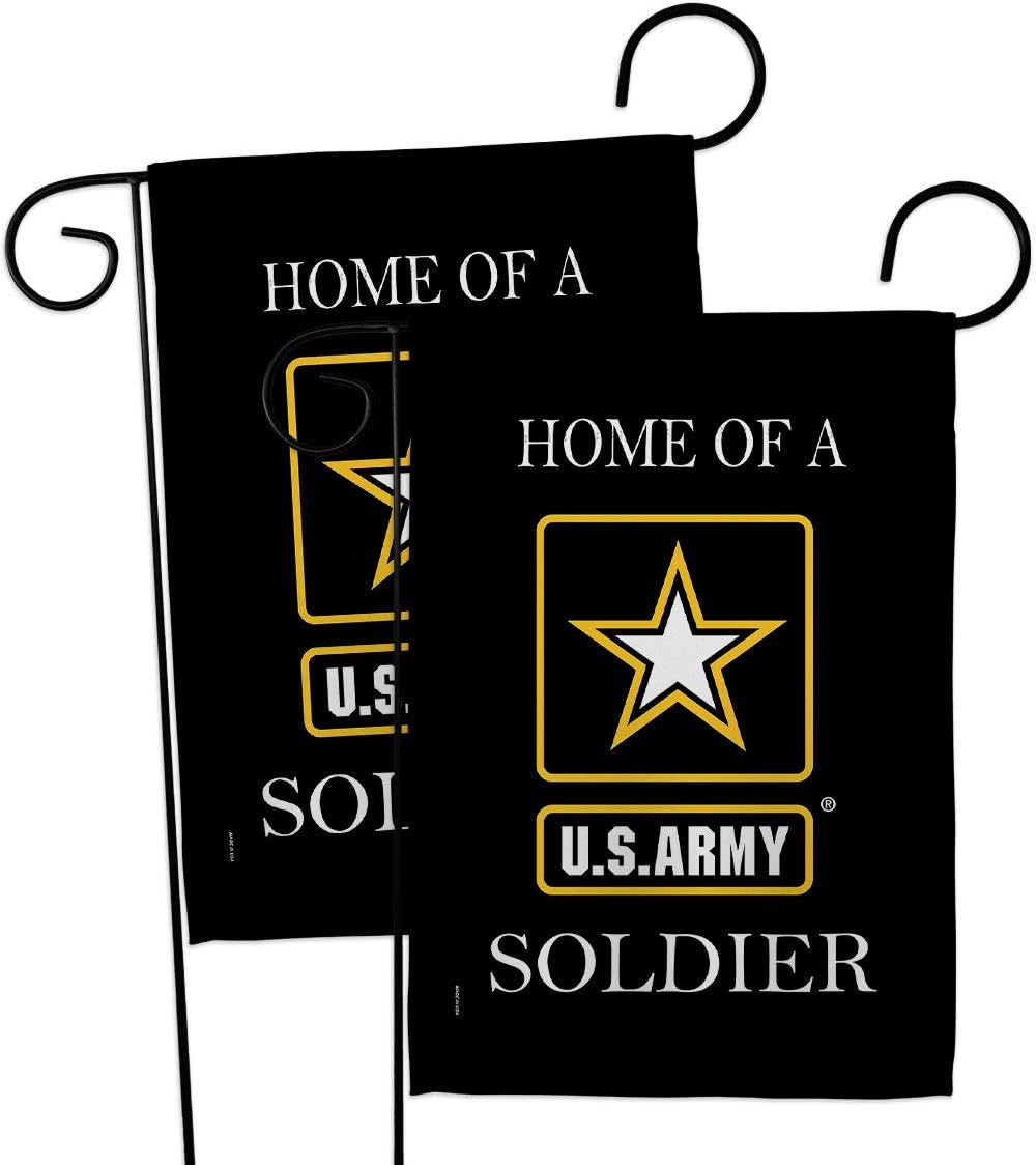 Army Soldier Front Porch Decor 2 Pcs Banner Room Wall Art Flag Patio Lawn Garden Outdoor Decorations Indoor Tapestry Yard Signs Armed Forces American Military Veteran Retire Official Made In USA