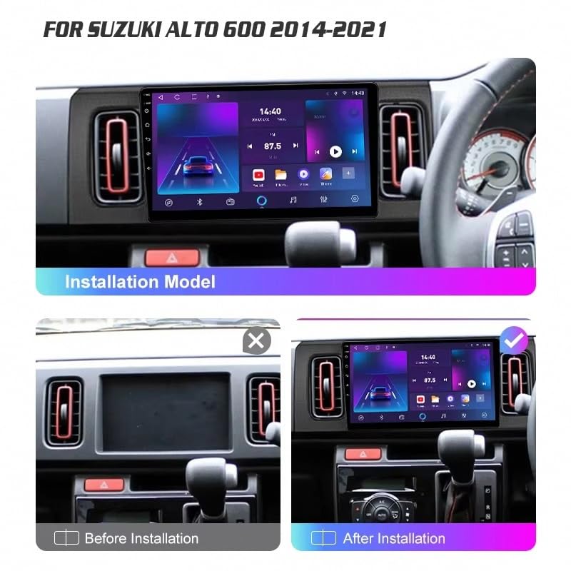 Carplay Android Auto Suzuki Alto 2014-2021 con reproductor multimedia Bluetooth de 4 núcleos 2