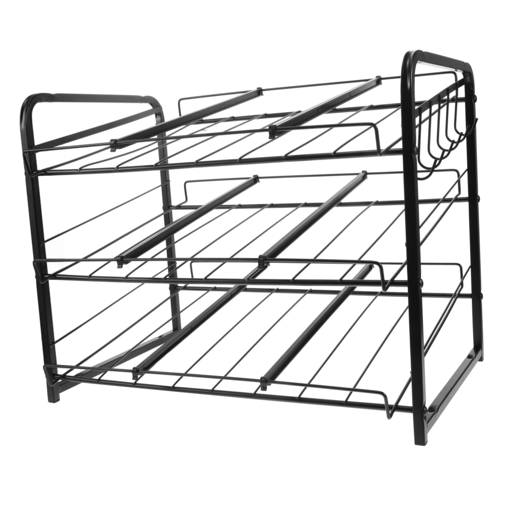 GRIRIW 3-tier Can Storage Rack Pantry Organization Canned Food Dispenser Cans Organizer Multi-layer Holders Kitchen Pantry