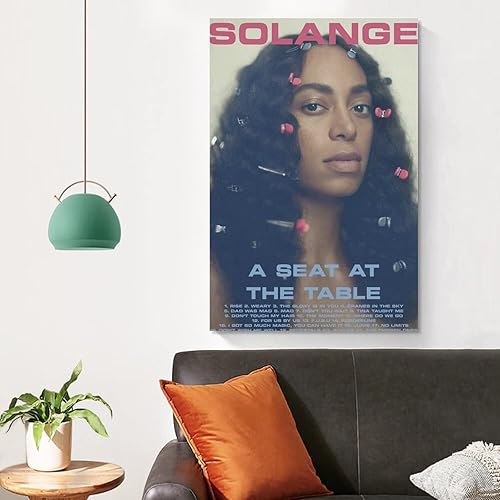 Miniatura 4 de IDONEI Pengxiang - Póster de lienzo con texto en inglés "A Seat at the Table by Solange" (Un asiento en la mesa) para colgar en la pared, pintura de