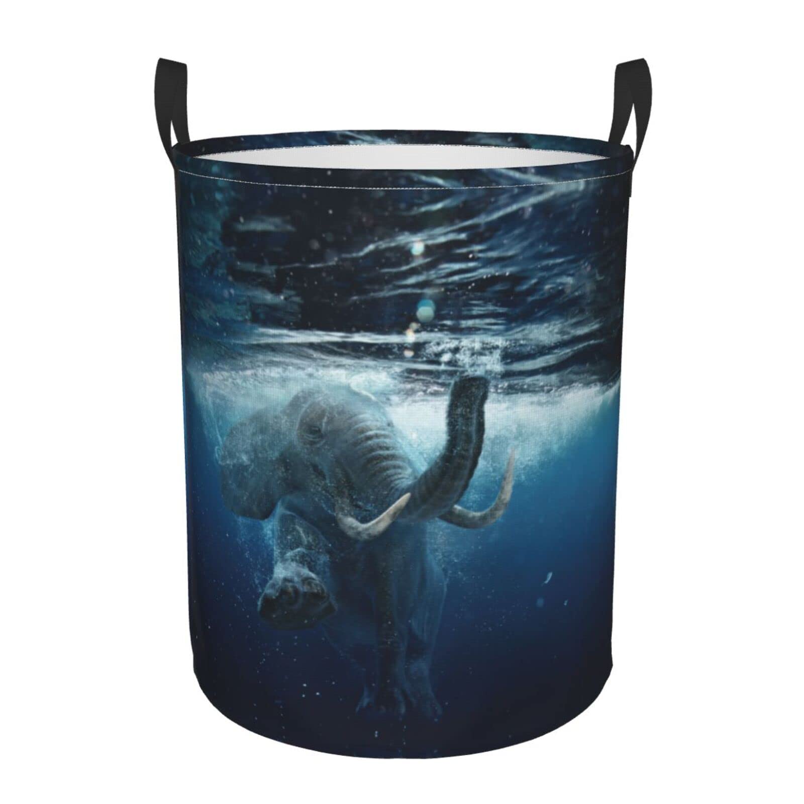 Panier à linge pliable imprimé éléphant africain, sac de rangement jouets et vêtements
