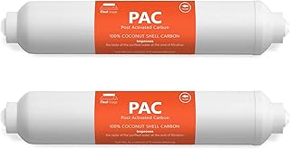 Express Water – 2 Pack Post Activated Carbon Water Filter Replacement – 5 Micron – 10 Inch – Under Sink and Reverse Osmosis System