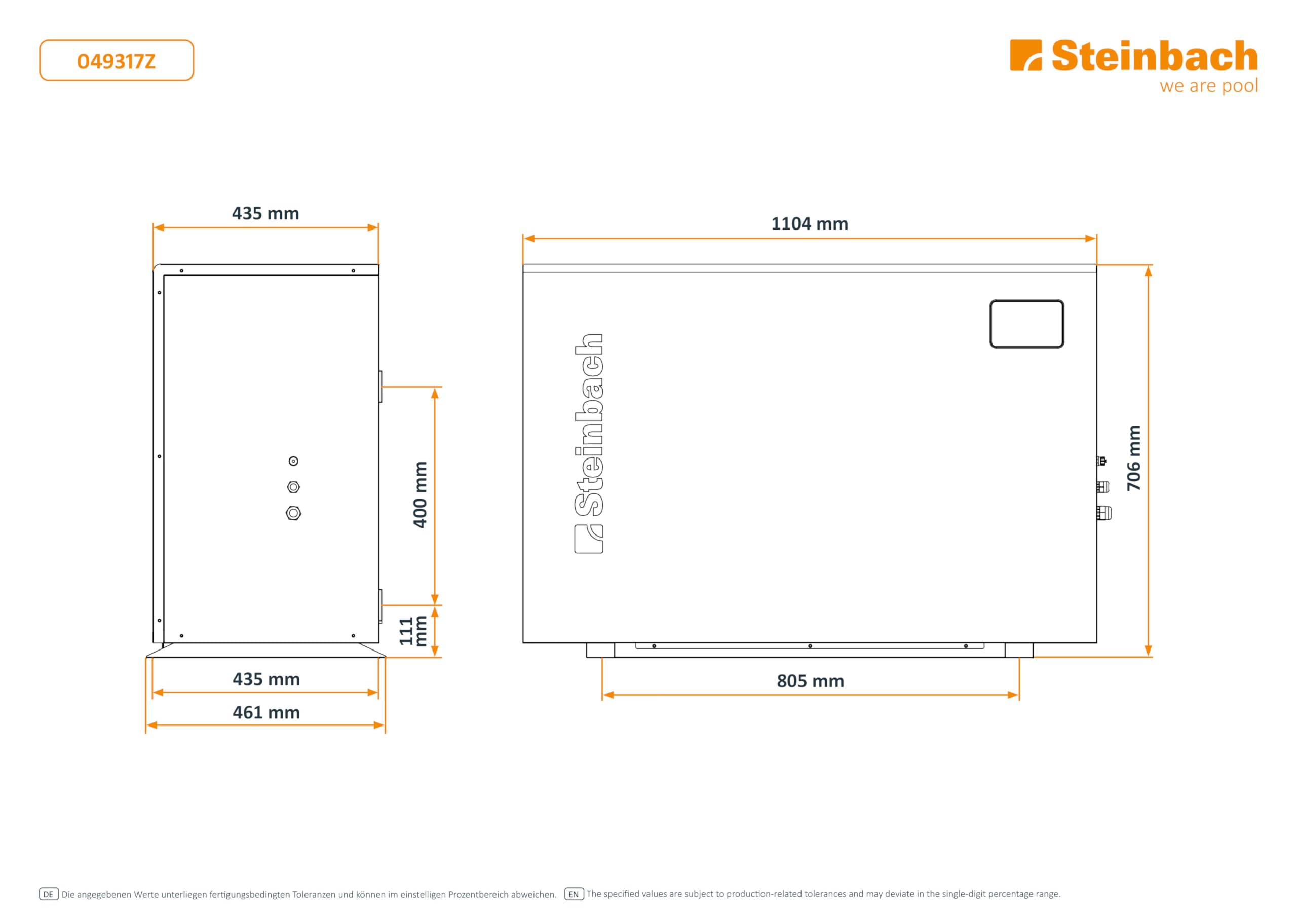STEINBACH Wärmepumpe Silent 17,5 – 049317Z – Inverter Pool Wärmepumpe bis 70.000 l – Heizleistung 17,5 kW – Heiz- und Kühlfunktion – Touch-Display – WLAN App-Steuerung – effizientes R290-Kältemittel
