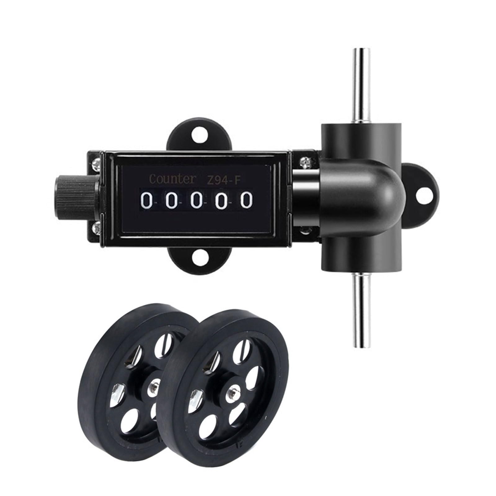 Woedpez Meter Counter Rolling Wheel Mechanical Measurement Meter 5 Digit Counter High Precisions Roller Type/Yard Wear Resistant
