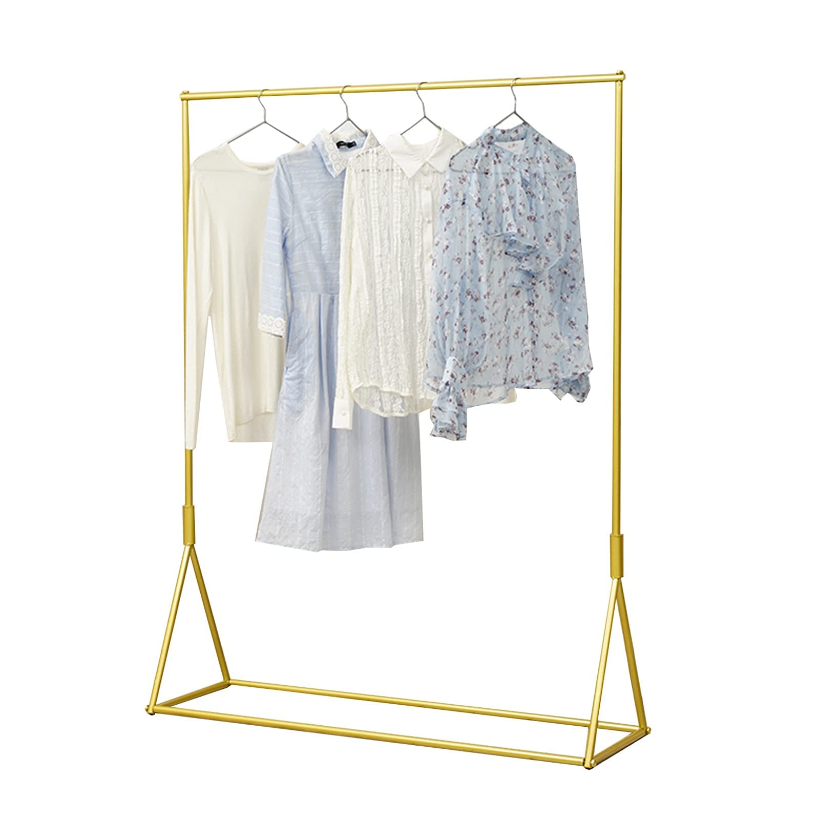 Garderobenständer aus robustem Metall, Kleiderständer für den Einzelhandel, Schlafzimmer und Wohnzimmer, Kleiderständer mit Einer Stange, golden, tragend 100 kg (Size : 100x40x150cm)