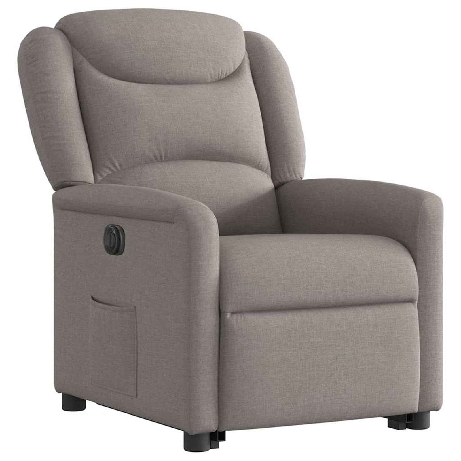 Fotel relaksacyjny z funkcją wspomagania wstawania i funkcją leżenia, materiał (100% poliester), taupe, 78 x 95 x 100 cm, dla seniorów i dorosłych