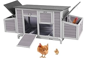 Aivituvin Outdoor Hutch: Spacious, Mobile Coop for Poultry & Pets