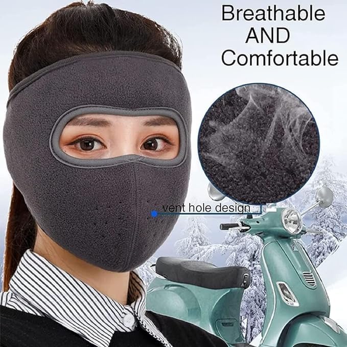Image of Anti-Fog Full Face Shield Upgraded, Impact & Wind Resistant Cycling Mask with Adjustable Fit, Transparent Protection for Outdoor & Kitchen Use, Heat & Blue Light Blocking