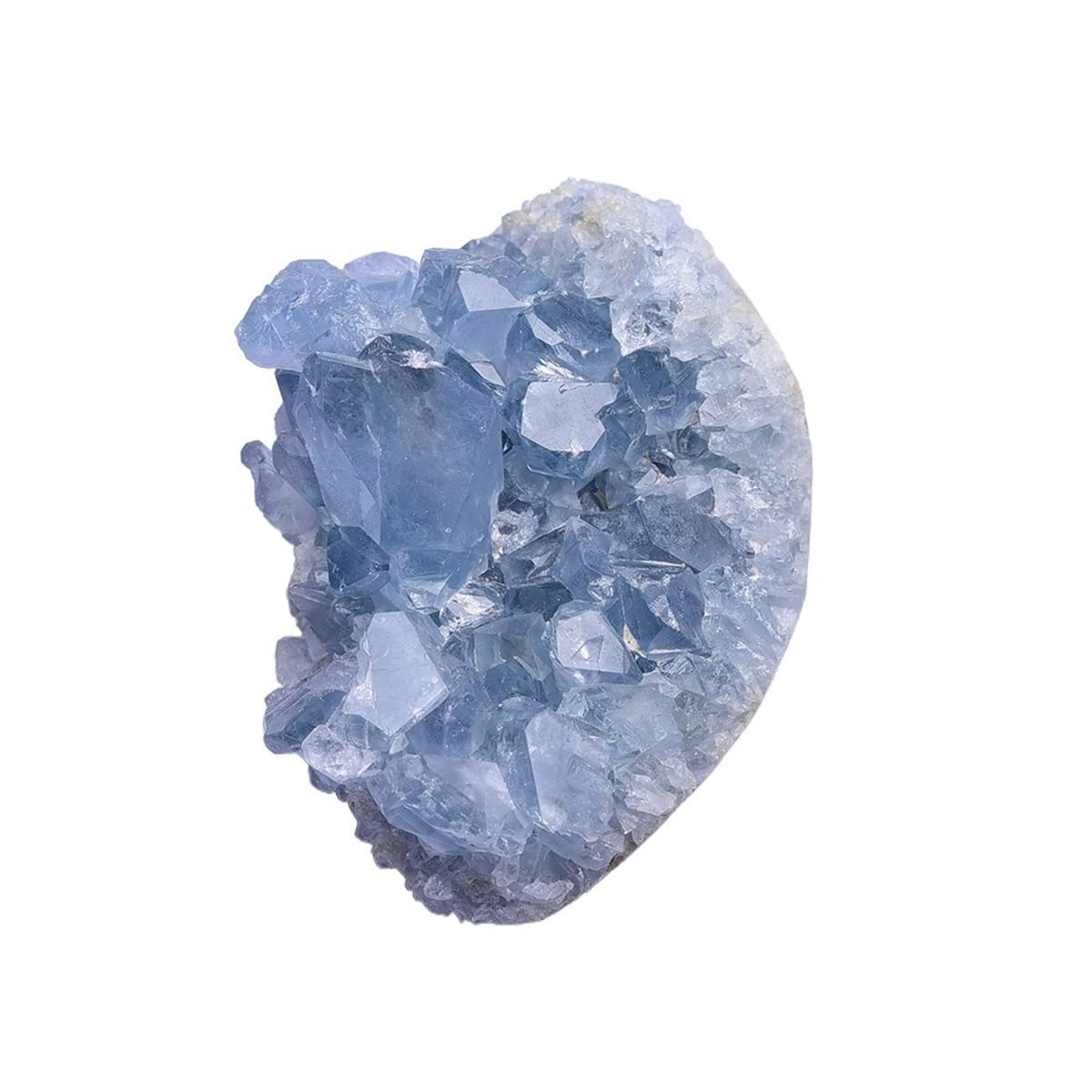 Cristal celestita azul premium de 150-200g, espécimen mineral auténtico de alta decoración