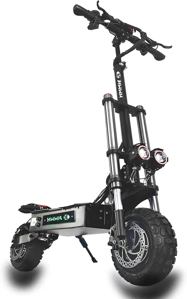 Scooter elétrico off-road adulto dobrável E Scooter Escooter potente motor duplo suspensão dupla 28 cm pneu sem câmara a vácuo 60V/40AH bateria de lítio de grande capacidade 100 km vida útil da