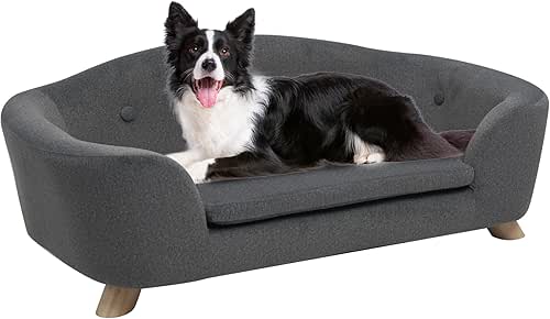 SHAVI Large Dog Couch, 35" Wide Pet Sofa for Large