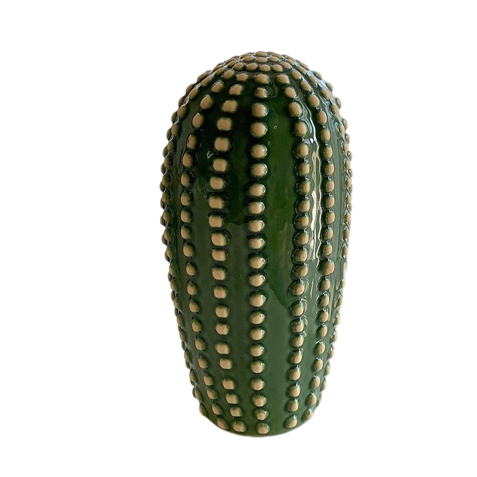 Mqnnfc Ceramic Cactus Figurines, Succulent Statues, Nordic-Style Creative Cactus Ornament, Decoration Gift for Shelf Desk Tabletop Coffee Table Décor(A)
