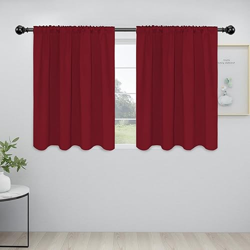 Miniatura 144 de Easy-Going Cortinas opacas con bolsillo para barra para dormitorio, cortinas de ventana para oscurecer la habitación para sala de estar, cortinas de