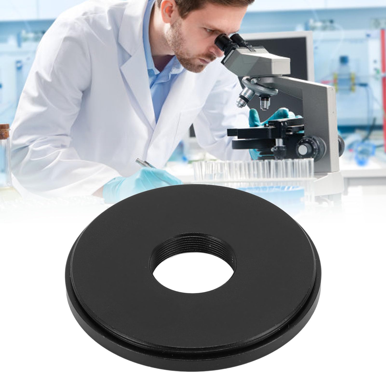 Sxhlseller Anello Adattatore per Fotocamera per Obiettivi Teleobiettivi, Anello Adattatore Filettatura RMS in Lega di Alluminio, Anello Adattatore per Obiettivo Microscopio (42 mm)