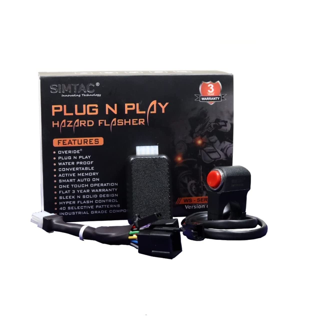 MOTOLURGY� - RE Continental GT 650 Plug And Play Hazard Flasher [ Version 6.0 ] with 3 Years Warranty | Water Resistant | 40 Different Patterns | Smart Auto ON