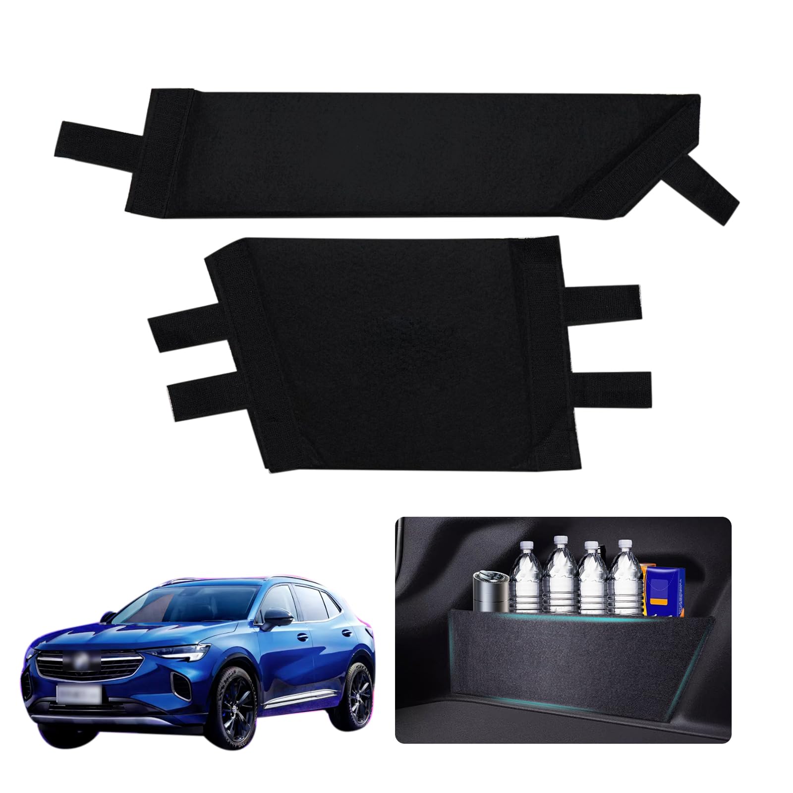 Frencstr Rear Trunk Organizer Side Divider Sticker fit for 2021-2024 Buick Envision Trunk Side Storage Baffle Partition Board for Buick Envision Accessories 2PCS