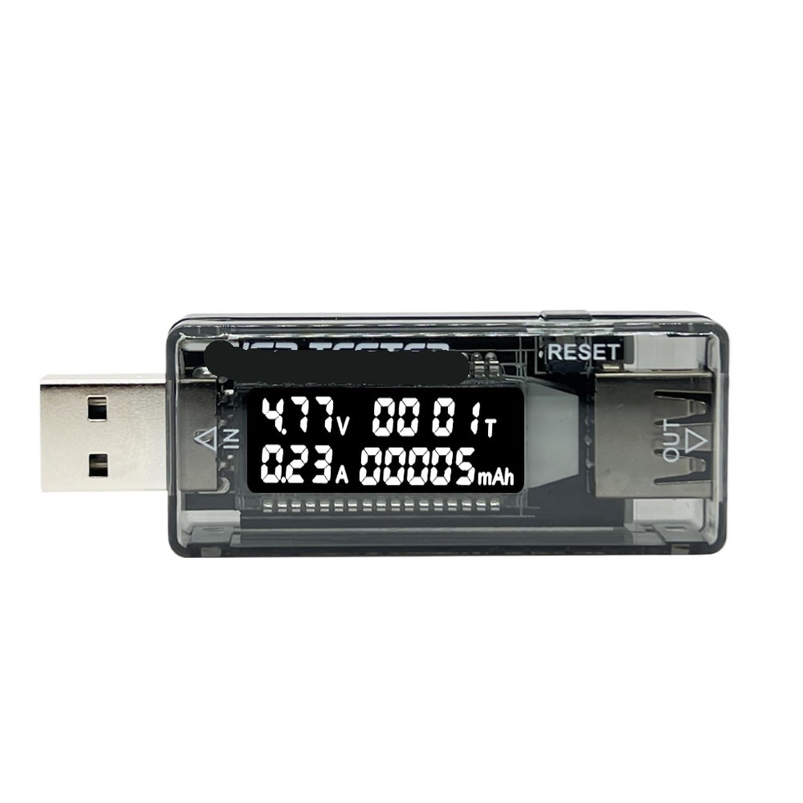 5pcs Voltage Meters Current Voltage Capacity Battery Tester USB Volt Current Voltage Doctor Charger Capacity Tester Meter Power Bank(Black)