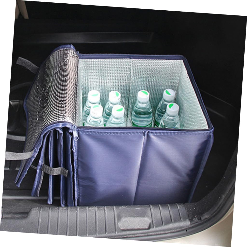 Yardwe 4cuadrículas Caja De Almacenamiento Para Maletero De Coche Organizador De Maletero Plegable Gran Capacidad Compartimentos Contenedor De Almacenamiento Para Automóvil