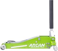 Vista 3 de ARCAN Gato de piso de aluminio de elevación rápida de 3 toneladas con pistones de bomba dual, brazo de elevación reforzado, mango de montaje