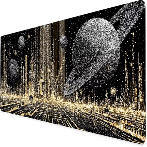 Tapis de souris noir de qualité supérieure avec finitions cousues main