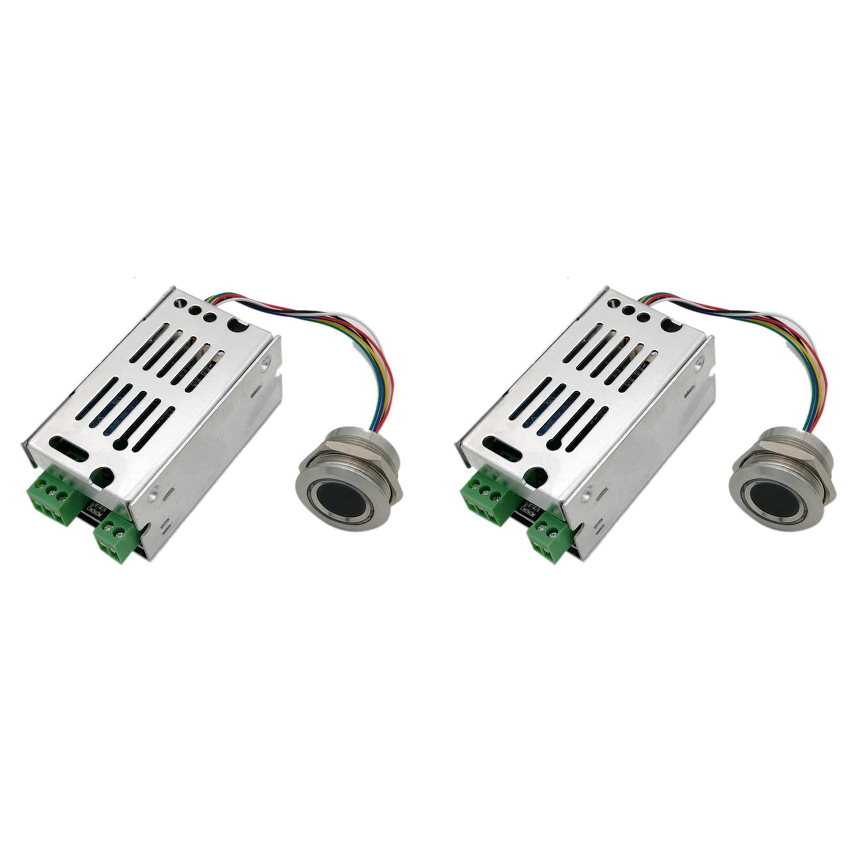 Baglaum 2X K215+R503 Normally Open Relay Self-Locking Fingerprint Control Board for Motorcycle Car Door Lock Access Control, silver, 750120954