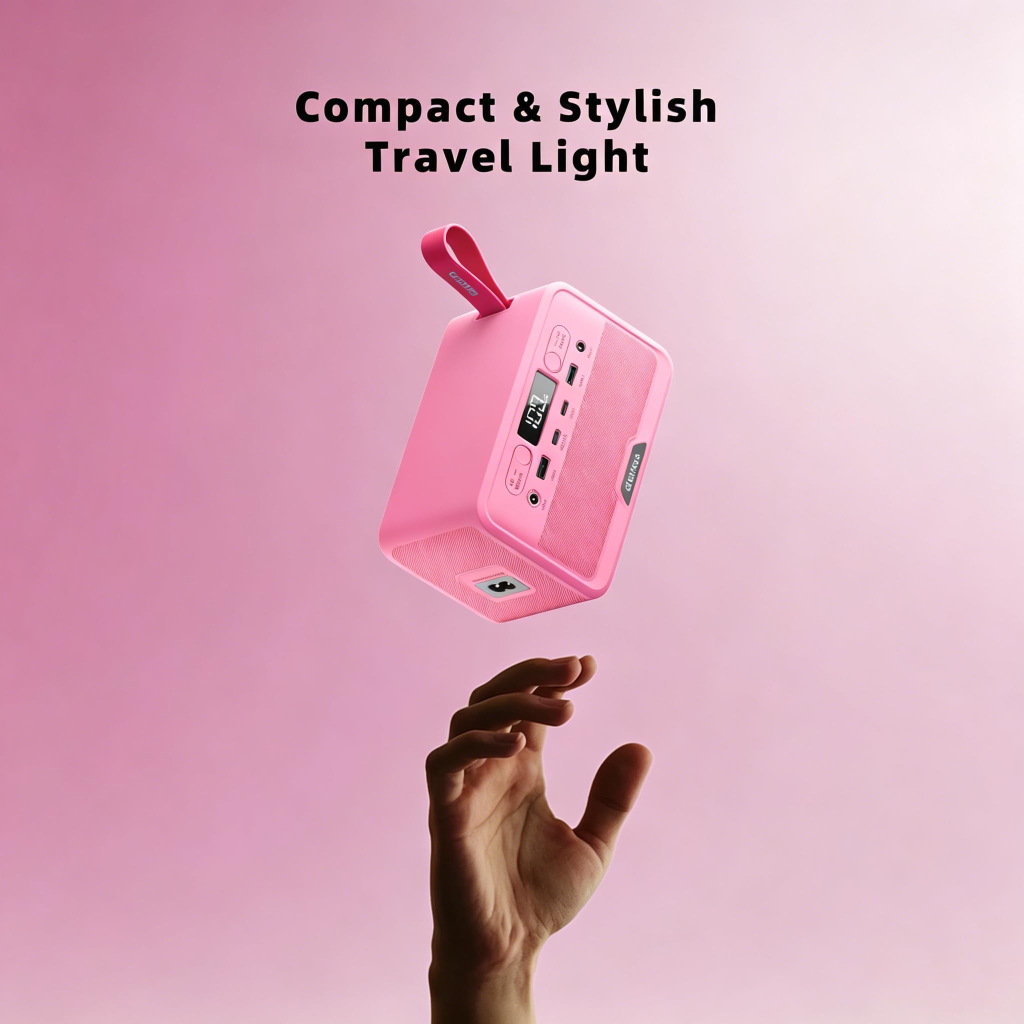 Station d’alimentation portable 896 Wh batterie LiFePO4 100W(200W pic) Power solaire, chargeur portabl petit générateur avec prises AC et chargement PD pour maison/ordinateur portable/camping.Rose