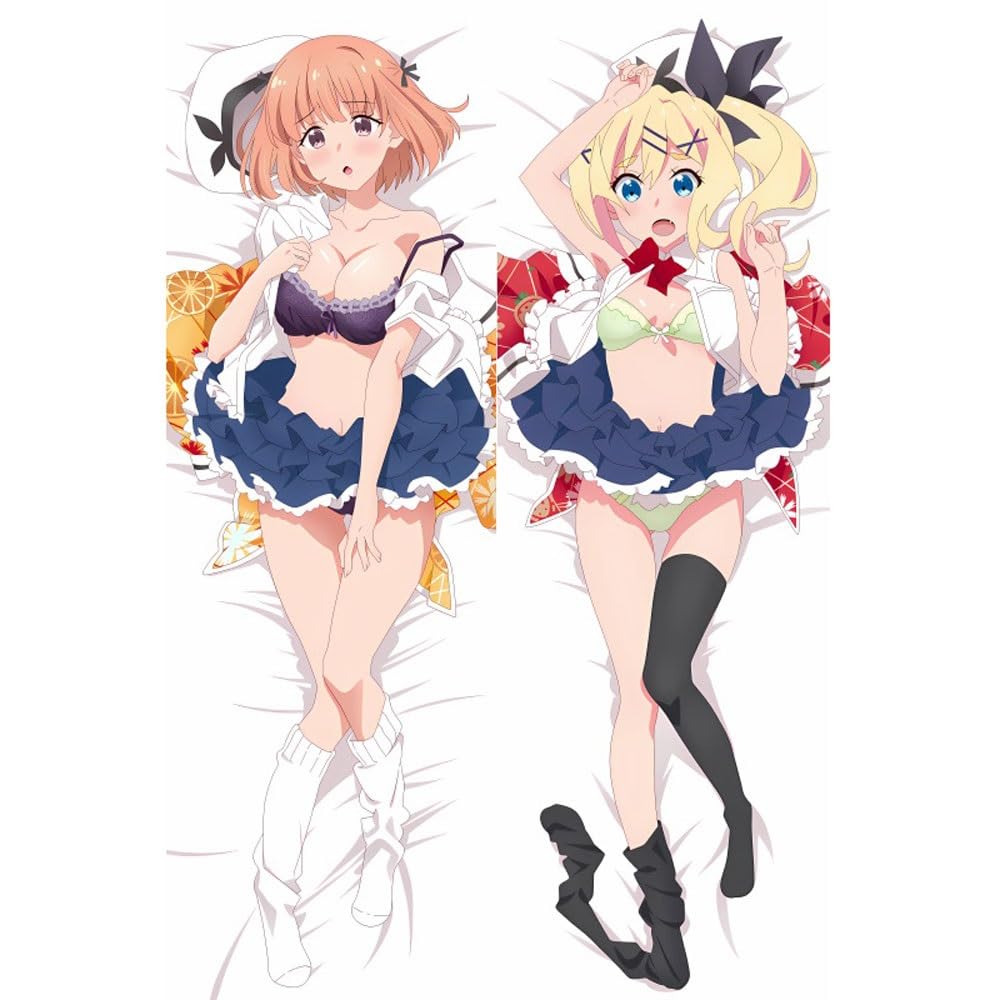 Dropout Idol Fruit Tart Anime Body Pillow Case Otaku Hugging Body Double Printed Pillow Cover 20"x54" Peach Skin Dakimakura (Color : Nukui Hayu)