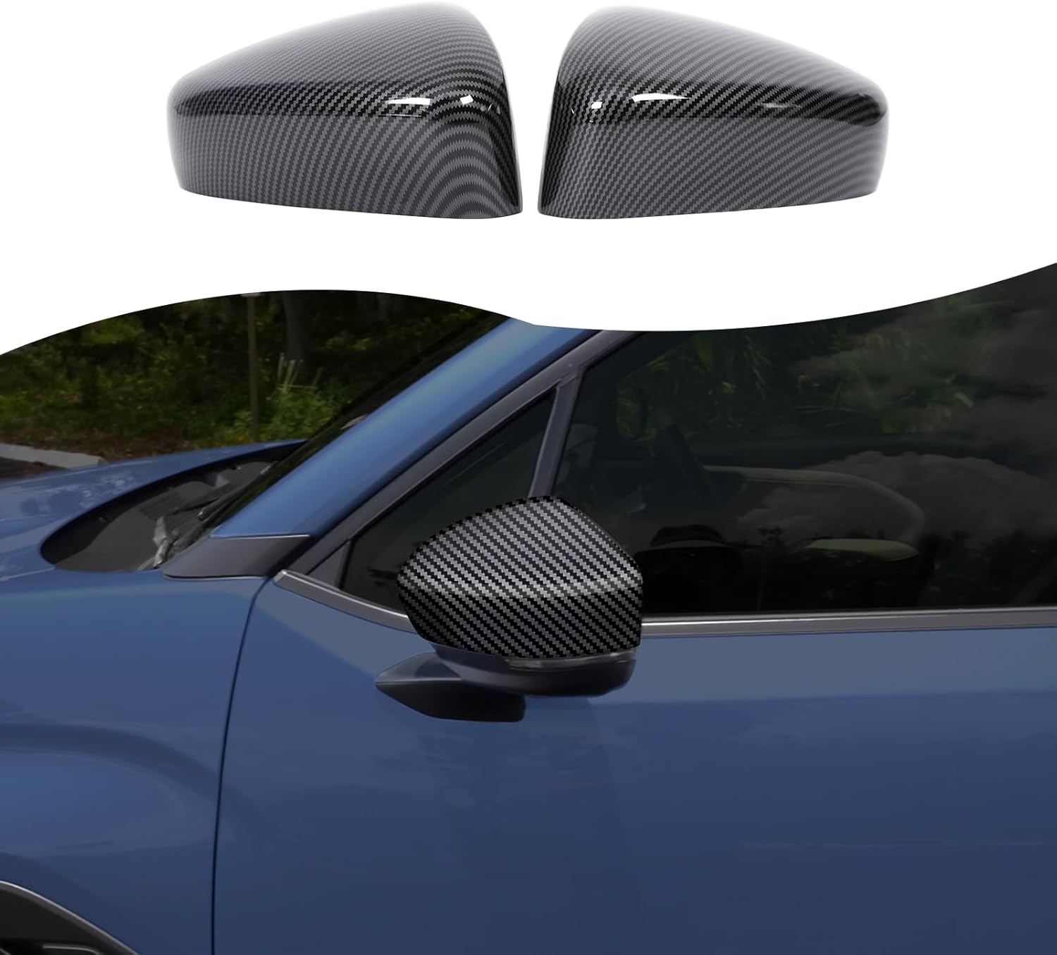 Side Mirror Cover for 2025 2026 Subaru Forester Accessories Side Mirror Cover Cap Housing Carbon Fibre Style Automotive Exterior Mirrors Overlay Trim