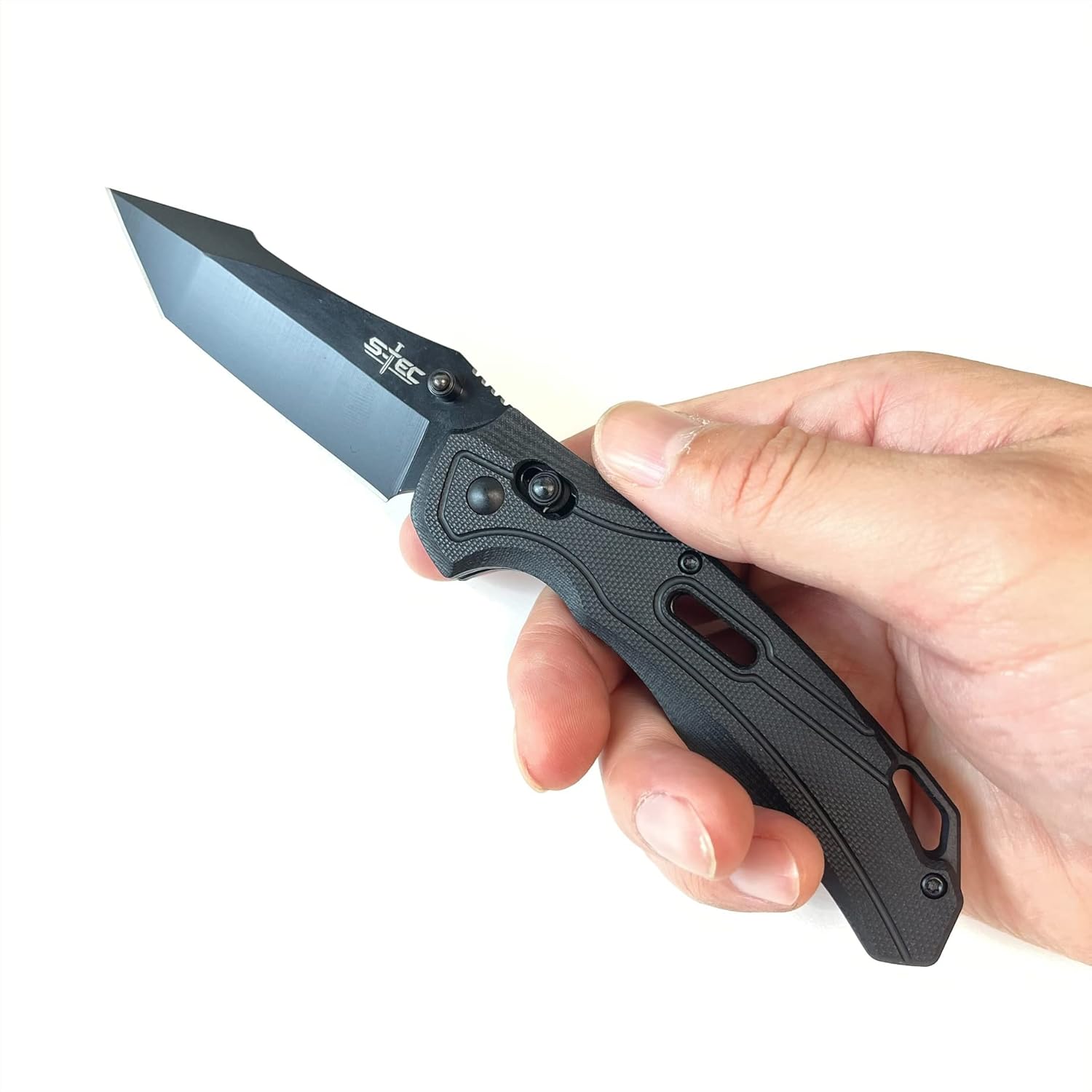 S-TEC Axel Lock Folding Knife with G10 Composite Handle (Style 4)