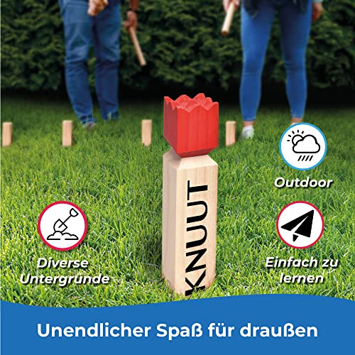Kubb Spiel Knuut aus FSC Holz mit Tragetasche