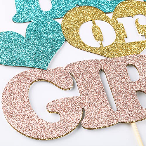 Kaoenla Boy Or Girlcake Topper,-Baby Showers Cake Topper, New Baby Gender Reveal Party Cake Decorations For Photo Booth Props #TOP3