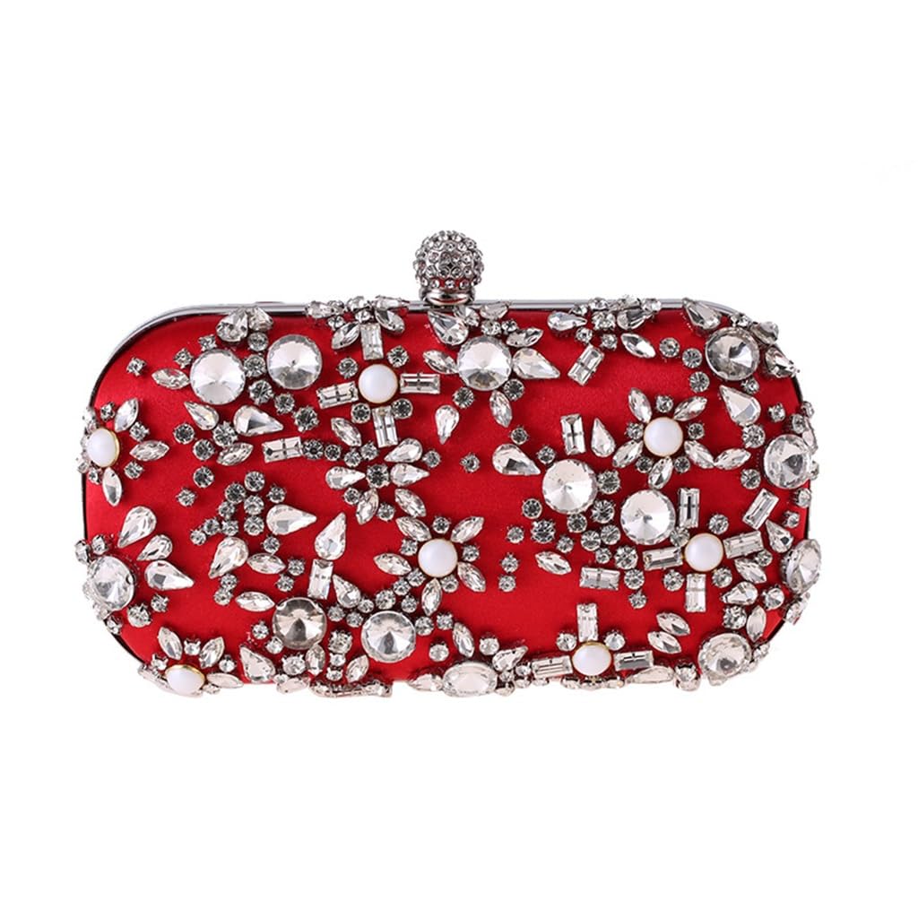 Sac de soirée en alliage et diamants pour femme avec petite chaîne carrée
