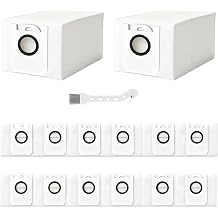 14-Pack Dustin Disposable Vacuum Bags Compatible with bObsweep Dustin & Orb-i Self-Emptying Robot Vacuum, Replacement Parts Accessories