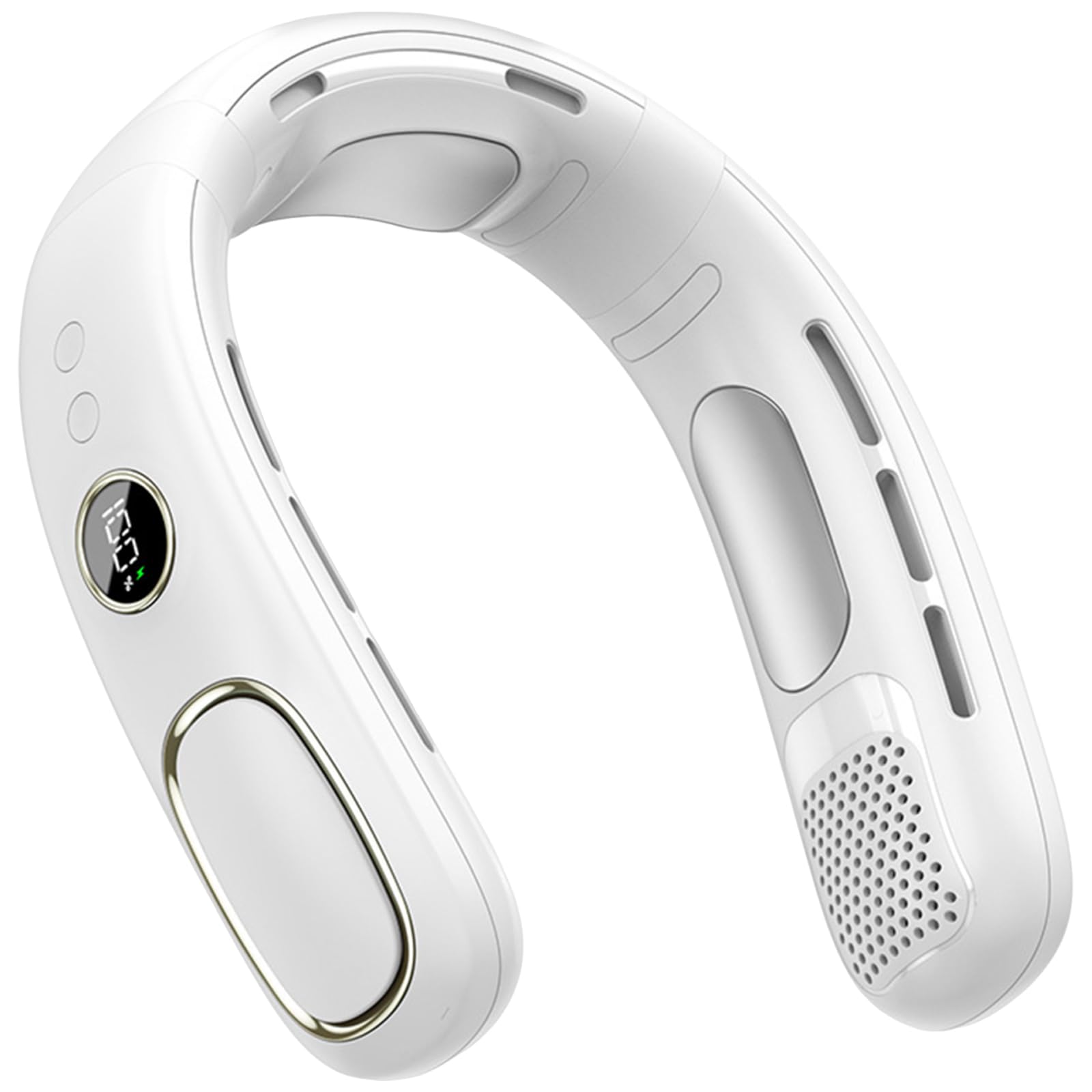 Anmiti White Semiconductor Refrigeration Hanging Necks Cooling Fan Bladeless Fan Lightweight And Portable Wearable Air Conditioning Cooling Gadget