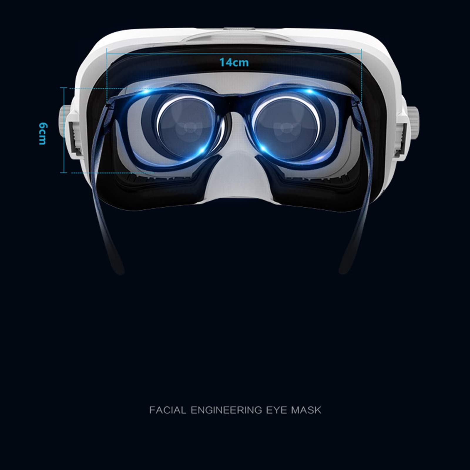 Occhiali Virtuali 120°FOV Realtà Virtuale Visore per Film e Giochi 3D, Virtual Reality Occhiali Compatibile con iPhone/Android