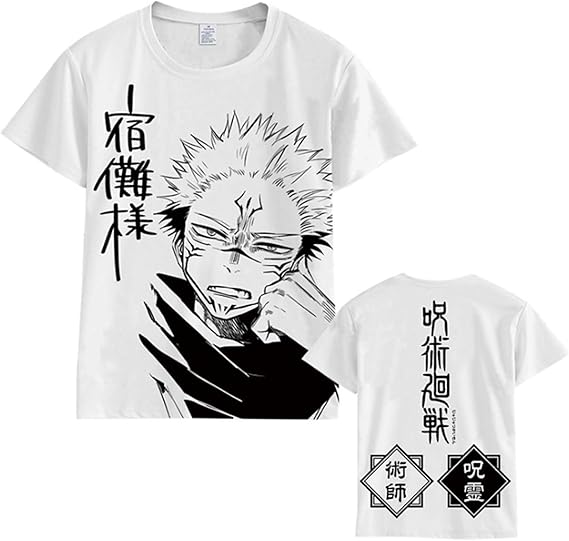 Amazon Tシャツ 虎杖悠仁 両面宿儺 半袖 インナーシャツ 肌着 スポーツ シャツ 下着 軽い 柔らかい 快適 カジュアル おしゃれ メンズ Tシャツ カットソー 通販