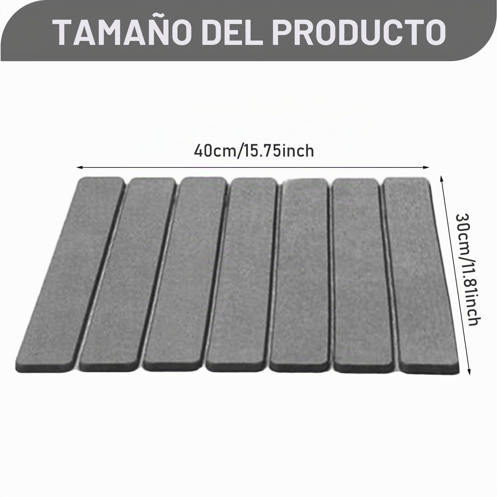 Diatomite Stone Bath Mat de 16 × 12 Pulgadas Ultra-Absorbente Rug de Ducha de Color no Deslizante Plegable, Alfombra de baño ecológica para la Cocina y el baño