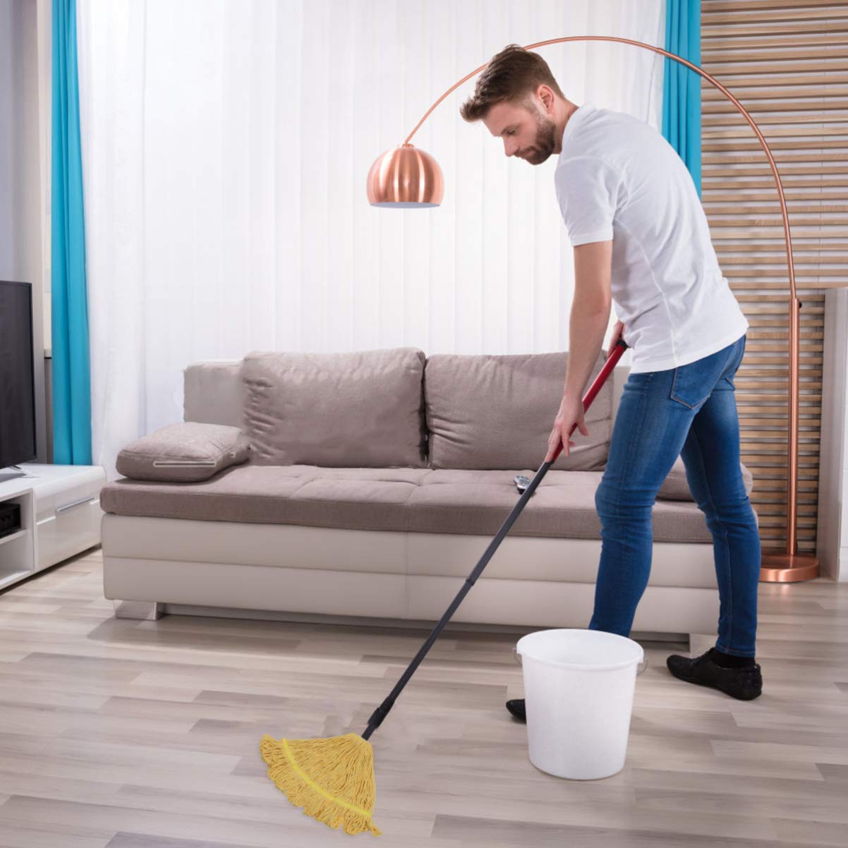 Beavorty 1pc Mop Accessories Practical Mop Cloth Mop Cloth Replacement Cleaning Mop Cloth