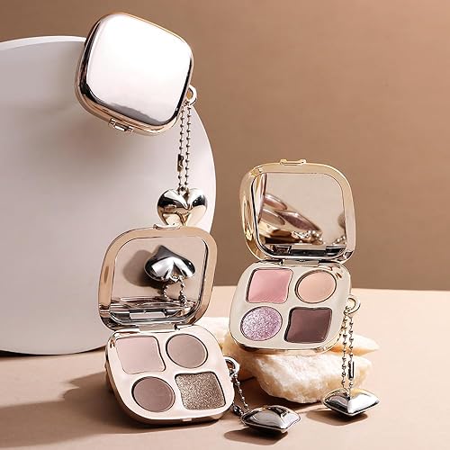Miniatura 5 de Paleta de Sombras de Ojos Multi-Acabado, Paleta Iluminadora de Ojos con Acabado Mate, Brillo y Metálico con Polvo Sedoso y Suave, Brillo Fino