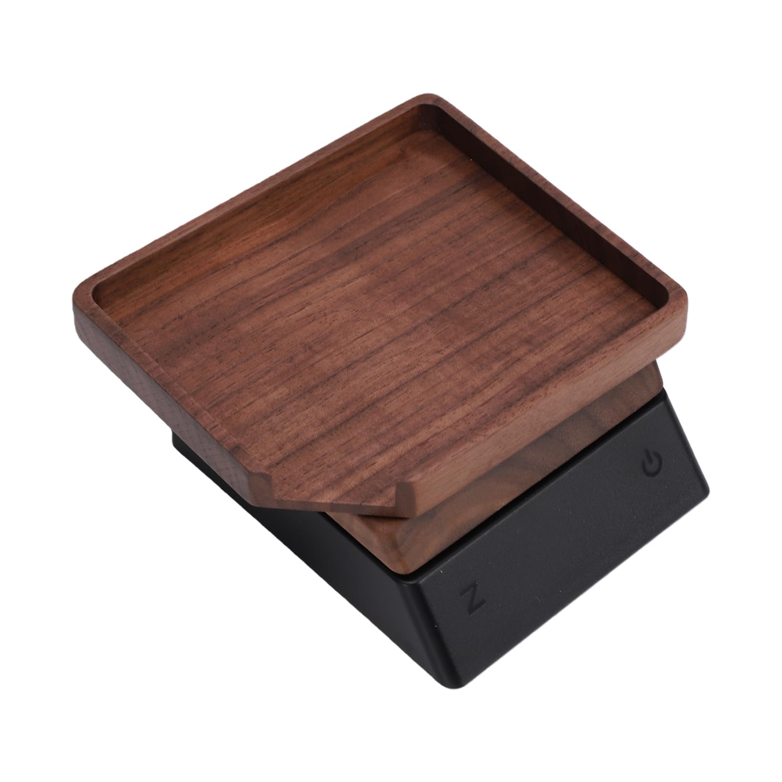 Báscula de Madera de Nogal para Cocina, Balanza Digital con Precisión de 0,1g, Capacidad de 1kg y Pantalla Táctil LCD para Café, Té, Cocina y Preparación de Cerveza