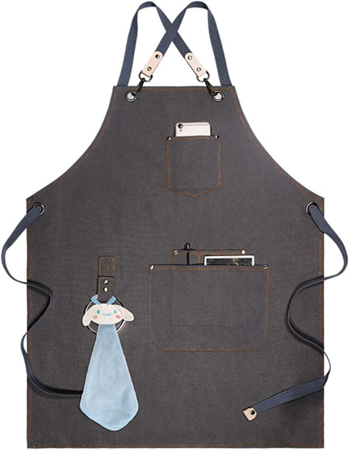 Tool Apron Kitchen Chef Baking Catering Canvas Barista Apron for Gardening Baking Working