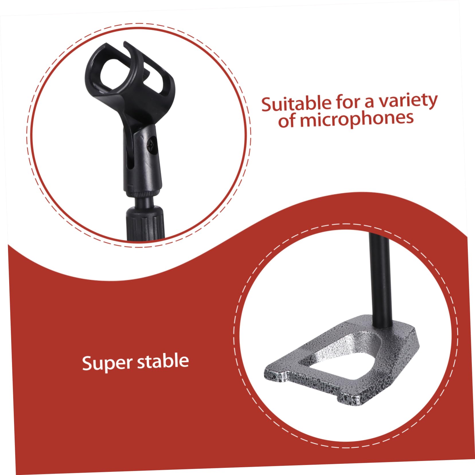 Sosoport Supporto per Microfono da Tavolo Altitudine Base Pesata Supporto per Microfono per Studio e Broadcast