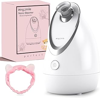 Facial Steamer for Face, 3 in 1 Face Steamer for Facial Deep Cleaning, Compact Nano Steamer - Aromatherapy, Adjustable Nozzle Warm Steam for Home SPA, Face Steamer for Sinuses with Hairband